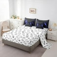 thumbnail image 6 of Feelyou 3D Navy Gamepad Bedding Comforter Set 7pcs for Boy, Video Games Controller King Bedding Sets, Neon Gradient Honeycomb Reversible Bed Sheets, Microfiber Bedroom Decor, 6 of 9