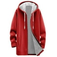 thumbnail image 3 of Oversized Zip Up Hoodie for Women Long Hooded Jackets Full Zipped Sweatshirts Womens Fall Fashion 2025 Fleece Lined Hoodies, 3 of 4