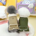 thumbnail image 5 of vnanda Soft Thick Pet Clothes Pet Cotton Coat Stylish Button Closure Warm Comfortable Dog Cat Outerwear with Traction Ring for Winter, 5 of 8