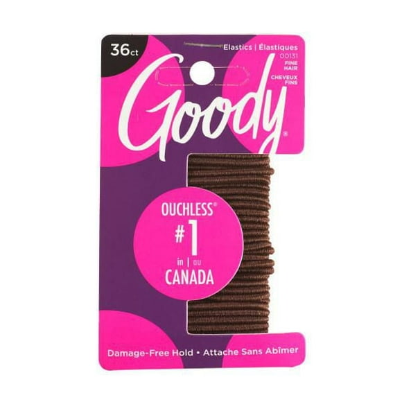 Goody Ouchless sans élastiques en métal pour cheveux fins - Brun - 36Ct Goody Elasiques