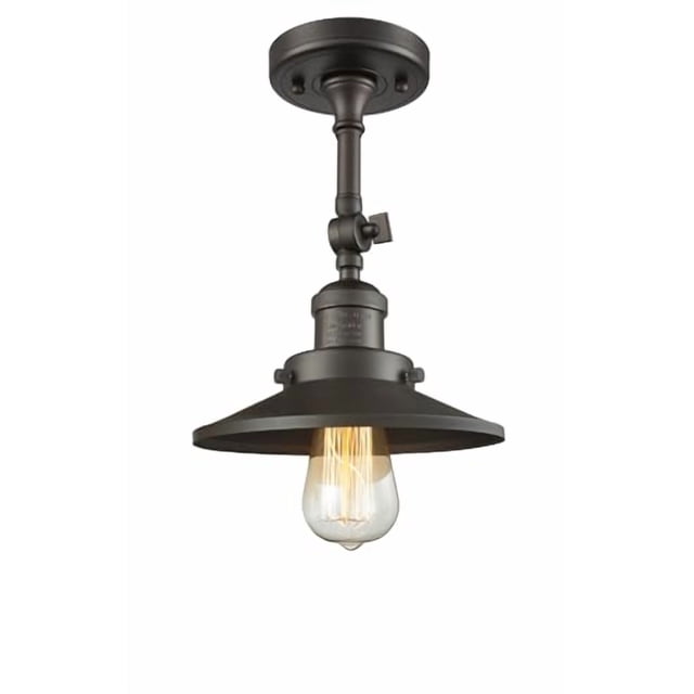 Innovations Lighting 201F-OB-M5 1 Light Semi-Flush Mount, Oil Rubbed Bronze