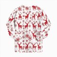 thumbnail image 5 of sdbrld Kids Fall Pajamas for Boys Girls Christmas Pajama Cute Xmas Graphics Shirt Long Sleeve and PJs Pants Two Piece Sleepwear Outfit Sets Red Sizes 5-6 Years, 5 of 9