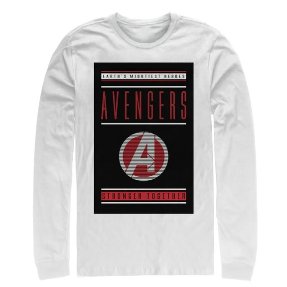 Men's Marvel Avengers: Endgame Earth's Mightiest Heroes  Long Sleeve Shirt White Small
