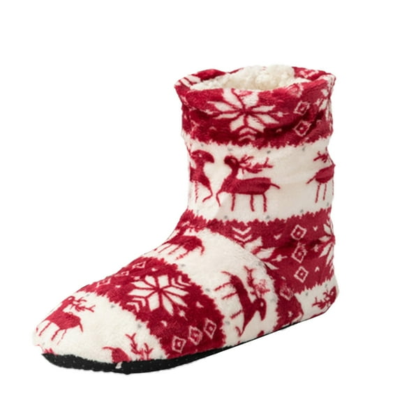 YLYL Christmas Womens Winter Sock Boots House Slippers Fluffy Warm Indoor Home Shoes