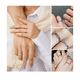 thumbnail image 3 of Par Anillos De Compromiso Pareja Ajustable color plata, 3 of 4