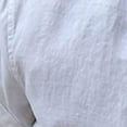 thumbnail image 4 of Camisa con cuello en V para hombre, de algodón y lino, informal, holgada, con cuello levantado Pompotops oipoqjl7481, 4 of 7