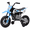 Blue, variant on 24V Kids Ride-On Motorcycle with Training Wheels, Dual Motors, 2-4 MPH Twist-Grip Throttle, Rear Suspension, Bluetooth Music, Battery Display, Motocross Style Electric Motorbike, Ages 3-8, Blue
