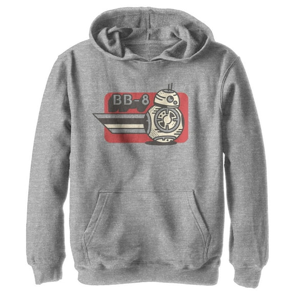 Boy's Star Wars: The Rise of Skywalker BB-8 on the Run Pull Over Hoodie Athletic Heather Medium