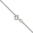 thumbnail image 4 of Sterling Silver Rhodium-Plated .9mm Box Chain (18 X 0.9) Made In Italy qbx019r-18, 4 of 5