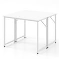 thumbnail image 1 of Gymax 2PCS Home Office PC Table Rectangular Meeting Room Table 40''x19.5'' w/ Metal Frame, 1 of 9