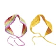 thumbnail image 1 of 2 Pcs Bandeau Crocheté à Lacets Creux pour Femmes Accessoire pour Cheveux et Mains, 1 of 6