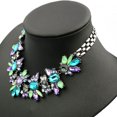 thumbnail image 4 of AYYUFE Women's Rhinestone Flower Cluster Bib Pendant Choker Chain Pendant Necklace, 4 of 6