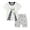 White-black, variant on Boys Outfit Set Summer Short Top Pants Set 7T