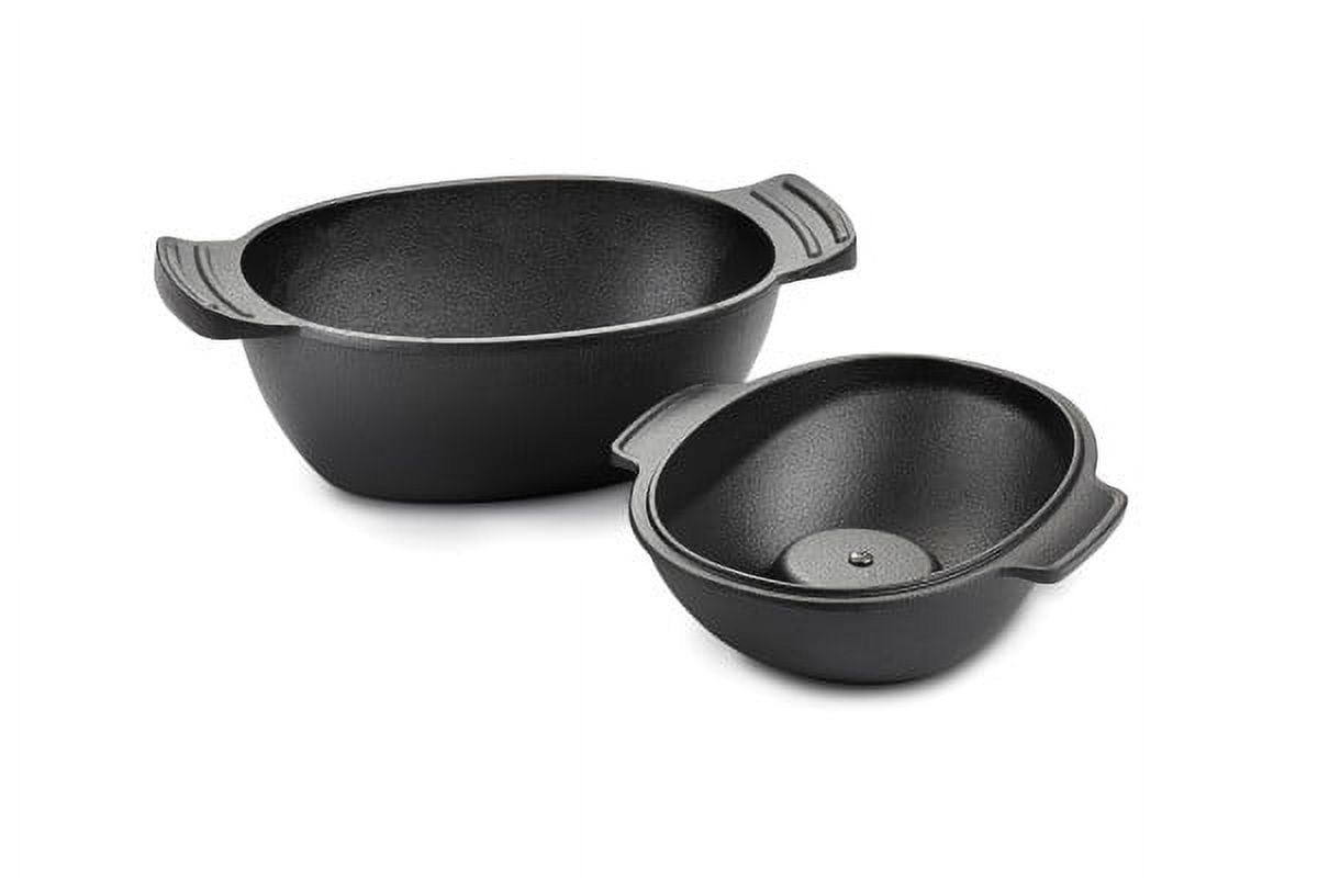 New Crate & Barrel By Outset Oyster Grill Pan 12 Cavities Black Cast Iron