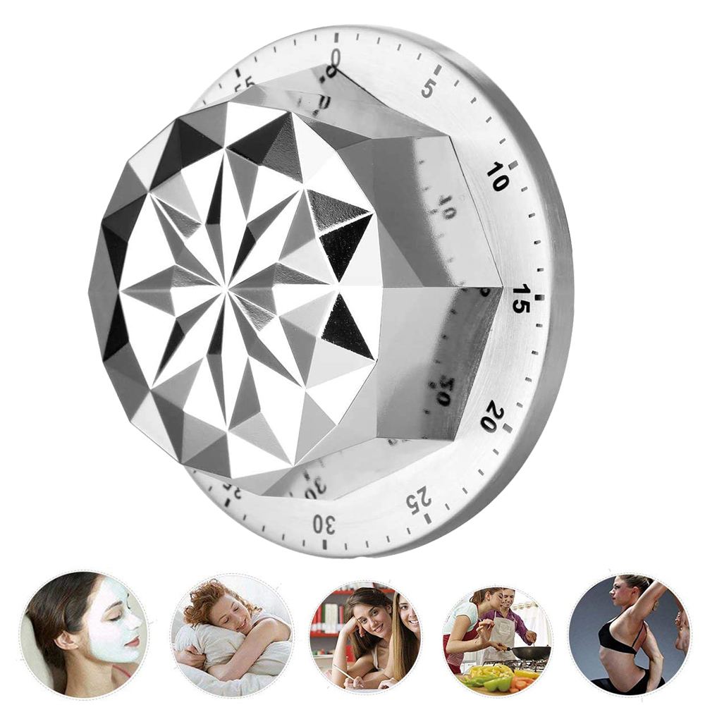 NCONCO Mechanical Timer 60 Minutes Kitchen Cooking Reminders Alarm Clock User-friendly/ï/¼/ˆSilver
