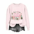 thumbnail image 4 of SwiftWear Women's Merry Christmas Print Crewneck Sweatshirt Soft Cute Long Sleeve Pullover Tops for Seasonal Celebrations, 4 of 6