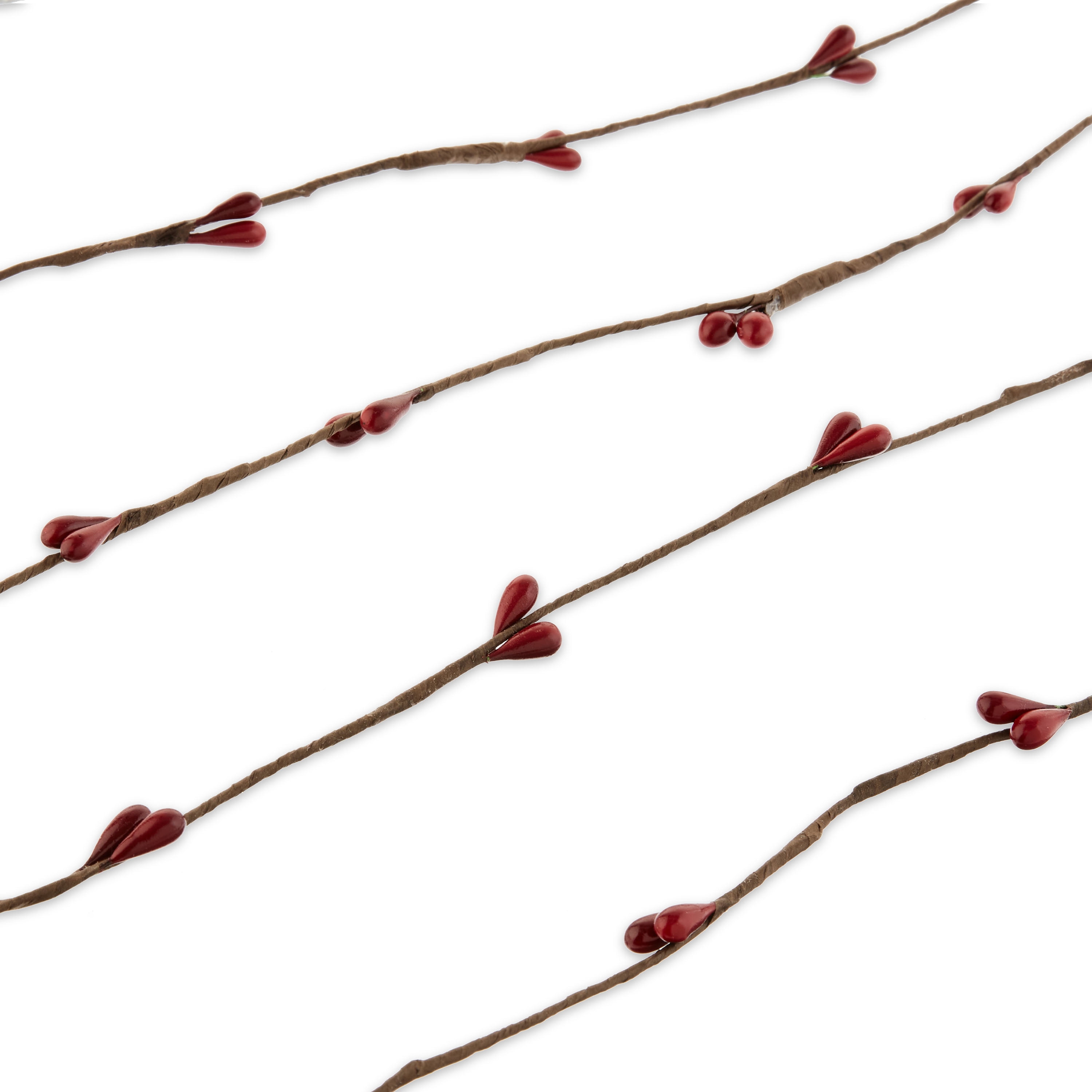 Holiday Time Christmas Brown Branch Red Seedberry Tree Garland, 30' Long