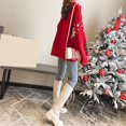 thumbnail image 2 of Suéter de Invierno para mujer, suéteres de Navidad, suéteres de punto con estampado de árbol festivo, suave, cálido, antiencogimiento, nuevo, 2 of 5