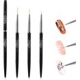 thumbnail image 1 of Juego de 3 pinceles para delineador de uñas, pinceles para decoración de uñas, pincel fino para diseño de esmalte de uñas, para esmalte en gel, tiras de manicura francesa, herramientas para uñas, 1 of 5