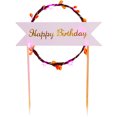 thumbnail image 1 of Coofit Birthday Cake Topper Novelty Rattan Wreath Cake Stick Cake Decoration with Light, 1 of 8