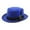 A-Blue295, variant on Fedora Hats Blue Feather Metal Badge Decor Bucket Hat British Early Spring Carnival Fashion Cap For Men & Women