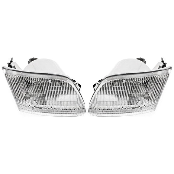 New Headlight Pair Fits Ford F-150 1997-03 3L3Z-13008-Ca 3L3Z-13008-Da Fo2503139
