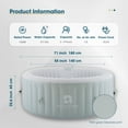 thumbnail image 2 of RELXTIME 4 Person Inflatable Spa Round Portable Blow up Hot Tub with 110 Soothing Air Jets, 2 of 7