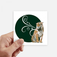 thumbnail image 1 of Feline Tigers Fierce Patterns Sticker Square Waterproof Stickers Wallpaper Car Decal, 1 of 1