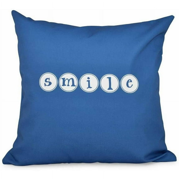 Simply Daisy 16" x 16" Smile Word Print Pillow