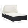 thumbnail image 5 of vidaXL Double Sun Lounger Patio Rattan Wicker Daybed with Cushion Poly Rattan, 5 of 26