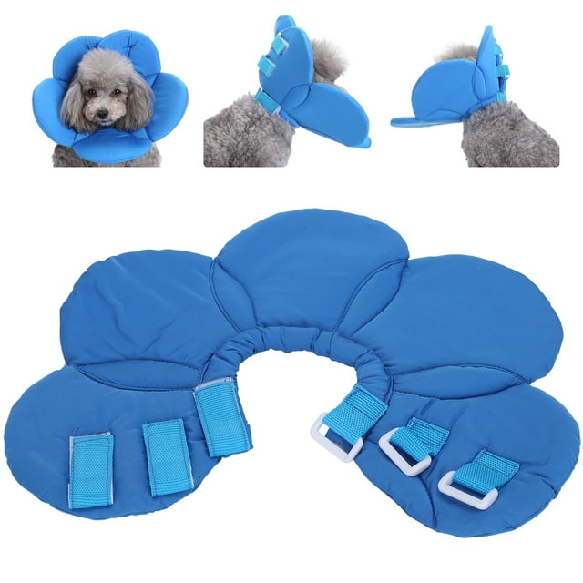 Hilitand Collier de Récupération de Plaies pour Animaux de Compagnie Réglable en Forme de Fleur Collier Protecteur pour Chien Fournitures pour Animaux de Compagnie