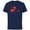Navy, variant on Minnie Mouse Classic Retro Vintage Flower Hat Head - Short Sleeve Cotton T-Shirt for Adults - Customized-Navy