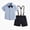 E01-Blue, variant on Boys Easter Outfit Toddler Baby Long Sleeve Plaid Prints T Shirt Tops Pants Child Kids Fashionable Clothing Cute Stylish Streetwear Outfit Set Toddler To Big Kid