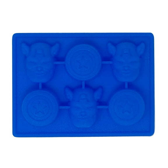 Ice Tray Captain America with Shield Silicone Mold for Ice Cube or Chocolate Creations