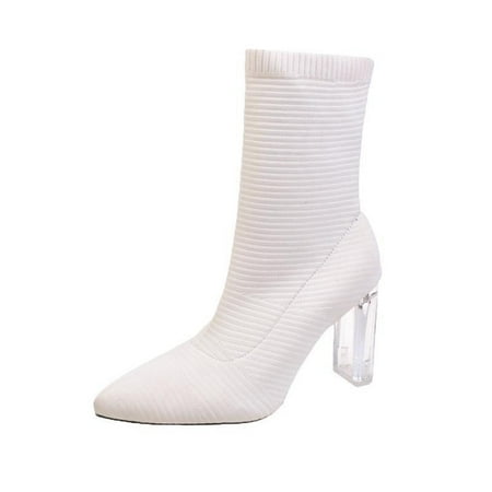 

nsendm Women Boots High Women Ankle Boots Autumn And Winter Comfortable Fashion Boots for Women Booties with Straps Shoes Beige 8.5
