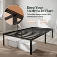 thumbnail image 4 of Amolife Heavy Duty Twin Size 14'' Metal Platform Bed Frame with Ample Under-bed Storage Space, Black, 4 of 9