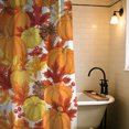 thumbnail image 6 of Thanksgiving Fall Harvest Shower Curtain Set, 72" x 72" Waterproof Polyester Bathroom Curtain with 12 Hooks, Rustic Farmhouse Orange Pumpkin Vintage Home Decor for Restroom, 6 of 7