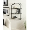 thumbnail image 5 of Kate and Laurel Ciel 3 Tiered Wall Shelf, 20 x 30, Black, Decorative Floating Shelf Storage and Wall Organizer, 5 of 7