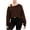 A_ Brown, variant on Women Sweatshirts 2026 Trendy Off-Shoulder Cropped Sweatshirt Loose Fit Crew Neck Long Sleeve Thick Casual Pullover Dark Gray M