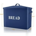 thumbnail image 7 of Bread Box for Kitchen Countertop, Vesteel Metal Bread Bin Holder for Modern Classic Farmhouse, Extra Large & High Capacity Storage Container - 13" x 9.8" x 7.3" - Holds 2+ Loaves, Navy Blue, 7 of 7