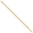thumbnail image 2 of Primal Gold 10 Karat Yellow Gold 3.75mm Diamond-cut Rope Chain, 2 of 11