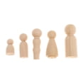 thumbnail image 2 of 5X de Clavijas Estatuilla Inacabada Decorativo Muñequitas de para 5cm perfecl Topper de pastel, 2 of 8