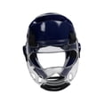 thumbnail image 4 of Casco de kárate shamjiam Equipo de cabeza de Taekwondo suave Transpirable azul M, 4 of 8