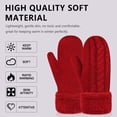 thumbnail image 3 of Women's Winter Gloves Warm Lining - Cozy Wool Knit Thick Gloves Mittens, 3 of 7
