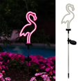 thumbnail image 3 of Lampe Solaire en Forme de Flamant Rose pour Pelouse, 3 of 8