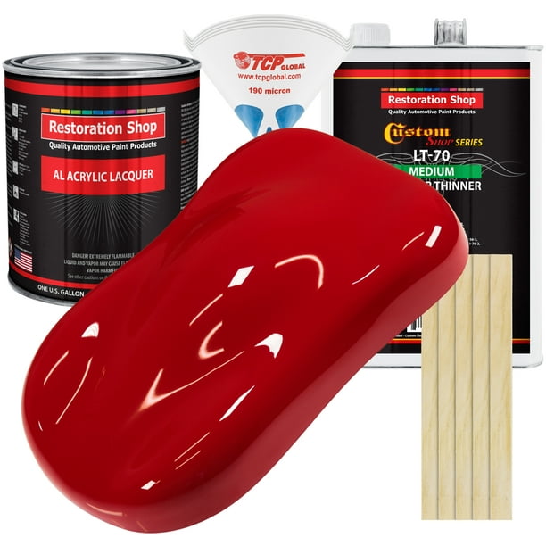 Restoration Shop - Viper Red Acrylic Lacquer Auto Paint - Complete ...