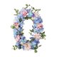 thumbnail image 2 of Guirnaldas de flores de primavera, corona colgante con lazo pequeño, corona de flores, decoración colgante frente a la puerta, accesorios de decoración navideña, una corona, 2 of 9
