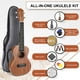 thumbnail image 3 of Ukelele de concierto Ranch Ukelele de madera de 23 pulgadas, kit profesional para adultos principiantes con 12 lecciones en línea, funda, afinador, correa, juego de cuerdas Aquila, 3 of 5