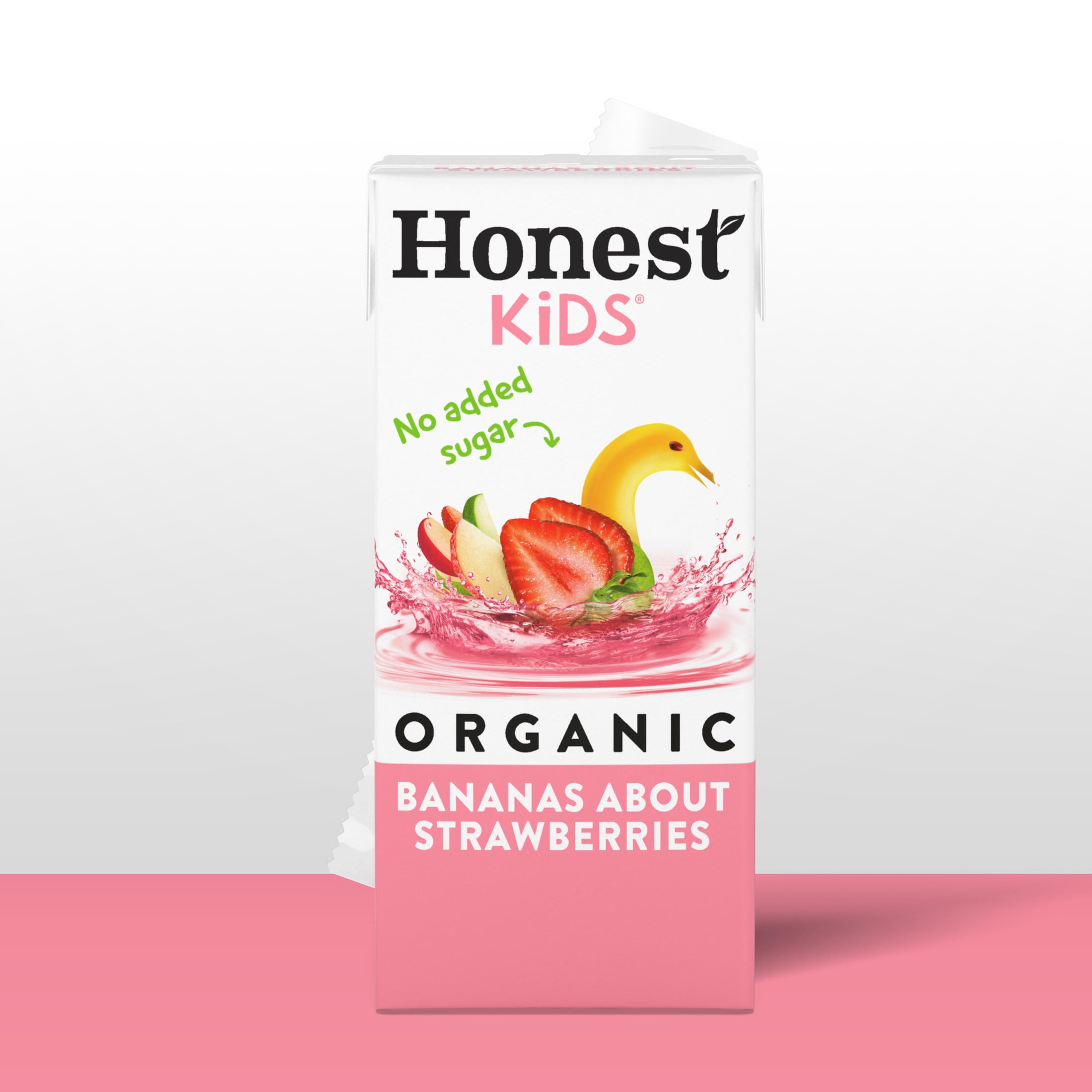 (5 pack) Honest Kids Bananas About Strawberries Organic Juice Drink Cartons, 6 fl oz, 8 Pack