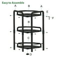 thumbnail image 4 of Luckytree Estante de Especias, Organizador de Encimera de Cocina, Estante de Esquina de Especias, Organizador de Encimera, Estante de Almacenamiento Multifuncional 55cm/21.7"H_3 Niveles, 4 of 12
